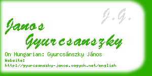 janos gyurcsanszky business card